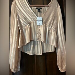 Champagne color women’s long sleeve top